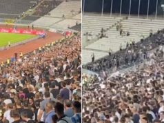 Potukli se navijači Partizana: Jedni uzvikivali “Vučiću pederu”, opšti haos spriječila policija (Video)