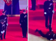 Stražar se srušio pored kovčega kraljice Elizabete II, ostali mirno stajali! (Video)