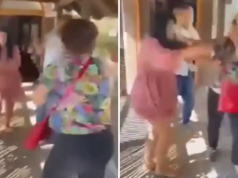 Video iz Bihaća: Uhvatila muža sa ljubavnicom u restoranu pa ih istukla pendrekom
