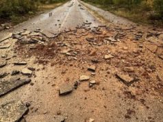 Snažno nevrijeme u Hercegovini, cestu u Ljubuškom raznio grom