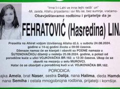 Danas dženaza djevojčici Lini Ferhatović