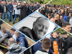 Veliki broj ljudi na bolji svijet ispratio brata i prijatelja Alisa Alihodžića (FOTO I VIDEO)