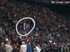 Samo u Sarajevu: Zastave navijača BiH i Hrvatske zajedno na tribinama