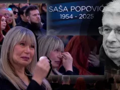 DA SRCE PREPUKNE! Udovica i kćerka Saše Popovića ne prestaju da grcaju u suzama na komemoraciji, dotukle ih stare porodične uspomene