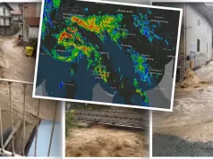 “MOGUĆI SU SUPERĆELIJSKI OBLACI” Divlja nevrijeme: Izlile se rijeke, PADAJU FASADE, bujice teku ulicama, jak vjetar nosi krovove