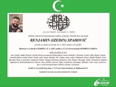 Poznat termin dženaze Benjamina Spahovića