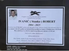 Poznat termin sahrane Robertu Ivaniću koji je poginuo u saobraćajnoj nesreći