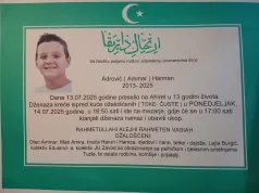 Srce malo, tuga beskrajna: Posljednji pozdrav Hannanu Adroviću