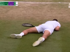 Cijeli stadion se zaledio kada je Novak Đoković pao, Stefan i Jelena u šoku