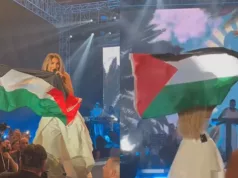 Senidah u prepunoj Skenderiji istakla palestinsku zastavu: “Ovo da se vidi, da se čuje, mi smo tu za njih”