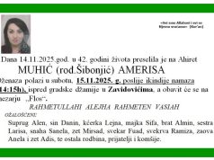 Tuga u Zavidovićima: Iznenada preminula mlada majka Amerisa Muhić (42)