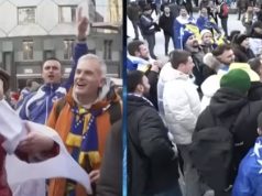 Bh. navijači oduševili Beč: Voditeljicu ogrnuli zastavom i zapjevali pred odlučujuću utakmicu (VIDEO)