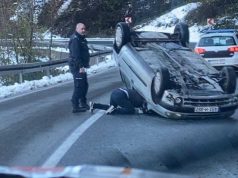 SAOBRAĆAJNA NESREĆA: Prevrnuo se automobil u Jablanici