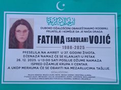 U 37. godini života preselila na ahiret Fatima Vojić