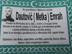 TRAGEDIJA Preminuo Emrah Dautović u 31. godini