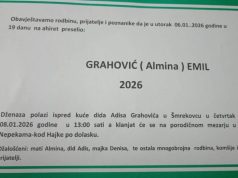 Velika bol: U 19. danu života preselio dječak Emil Grahović