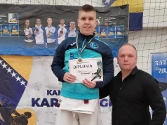 Laris Bešić, prvi bh. karatist s autizmom koji je osvojio crni pojas i nastupio na Svjetskom prvenstvu