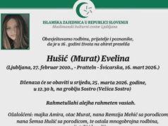 Tužna vijest iz Slovenije: U 16. godini života na Ahiret preselila Hušić Evelina