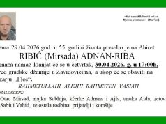 ZAVIDOVIĆI U ŠOKU: Preminuo Adnan Ribić – porodica, prijatelji i komšije u nevjerici