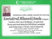 BUGOJNO ZAVIJENO U CRNO: Preminula Amela Kmetaš u 44. godini života