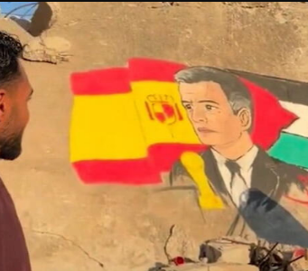 Djevojčica u Gazi naslikala mural Pedra Sancheza, njegova reakcija dirnula mnoge