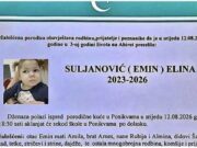 TUGA U VELIKOJ KLADUŠI: U trećoj godini života preselila na Ahiret malena Elina Suljanović