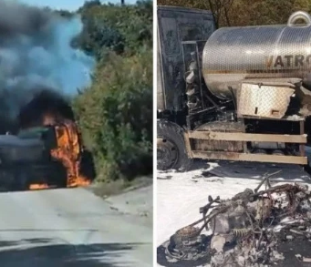Teška nesreća kod Mostara: Sudarili se motocikl i vatrogasno vozilo, oba planula