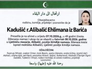 PREMINULA EHLIMANA KADUŠIĆ U 49. GODINI: Dženaza danas